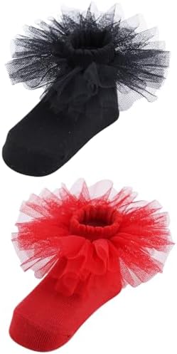 PrinceSasa Little Baby Girl Princess Lace Ruffles Socks Set - Image 3