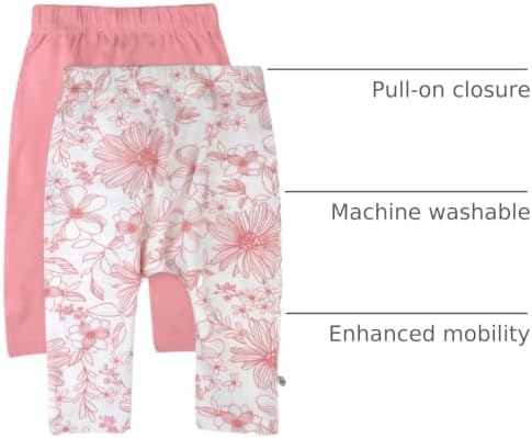 HonestBaby Unisex-Baby Multipack Harem Pants Roomy Fit Pull on Bottoms 100% - Image 4
