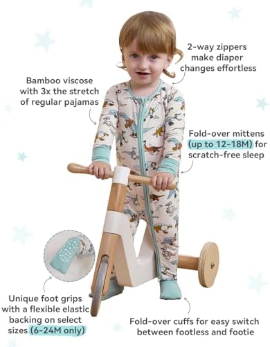 babee Reshinee Bamboo Viscose Baby Footie Pajama, Zipper Sleeper Boys Girls - Image 3