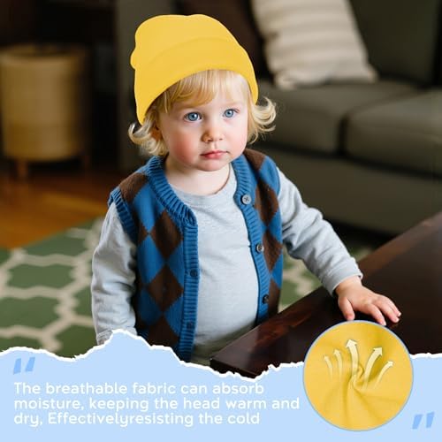Zando Baby Beanie Newborn Hats Infant Toddler Seamless Warm Soft Knit Cap - Image 4