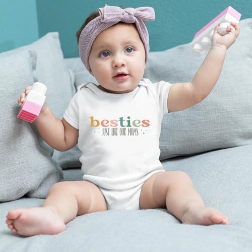 Besties Just Like Our Moms Baby Bodysuit Best Friend Baby Bodysuit Mom Besties - Image 3