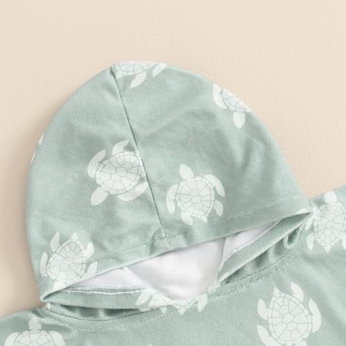 Toddler Girl Boy Hooded Beach Towel Swim Cover Up Bath Towels Swim Poncho - Image 3