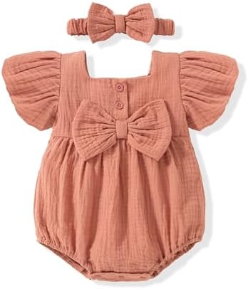 Vibebox Baby Girls Clothes Summer One-sies Romper Outfit Preemie-18 Months by WelcometoSelectbyVibebox