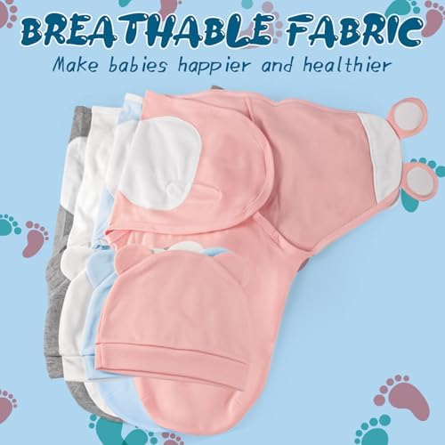 Baby Swaddle Sleep Sacks with Hats - Image 6