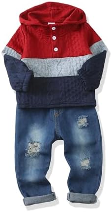 XUANHAO Baby Boy Clothes Toddler Outfits Hoodie Jeans Clothing 12 Months-5T by XUANHAO