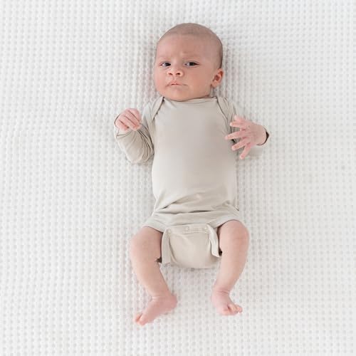 KYTE BABY Soft Bamboo from Rayon Long Sleeve Unisex Bodysuit, 0-24 Months - Image 2