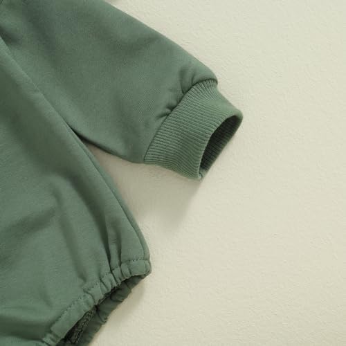 VISGOGO Newborn Infant Baby Boy Oversized Romper Sweater Bodysuits Coming Home - Image 6