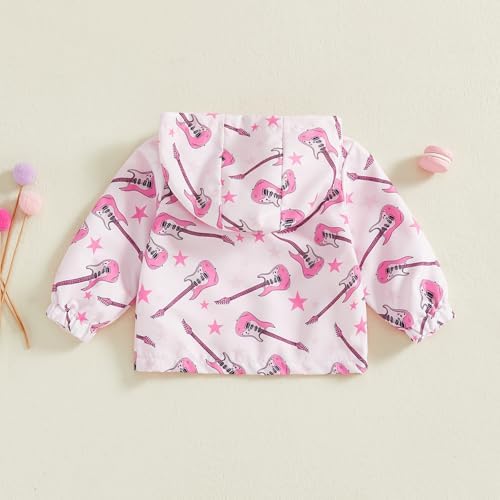 Toddler Girl Windbreaker Jacket Strawberry Baby Girls Hooded Fall Jackets Long - Image 5