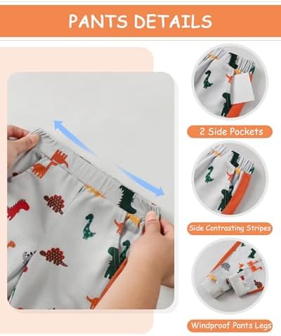 Toddler Baby Boy Clothes Dinosaur Hoodie+Pant 2Pcs Outfit Set 9M-5T - Image 6