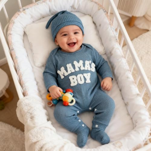 GRNSHTS Newborn Baby Boy Romper Coming Home Outfits Letter Print Bodysuit - Image 7
