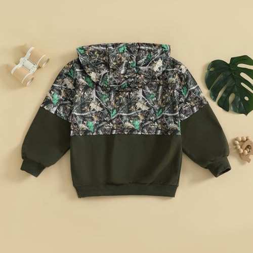Baby Toddler Boy Girl Hoodies Camouflage Half Zip-up Sweatshirt Unisex Hooded - Image 5