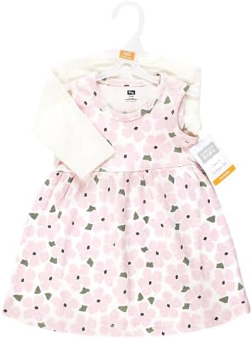 Hudson Baby Infant and Toddler Girls Cotton Dress and Cardigan Set - Image 2