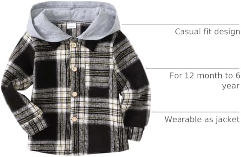 Toddler Baby Boy Long Sleeve Shirt Flannel Buffalo Plaid Shirts Button Down - Image 4