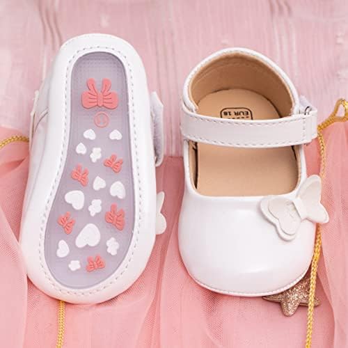 Meckior Infant Baby Girls Soft Sole Bowknot Princess Wedding Dress Mary Jane - Image 6