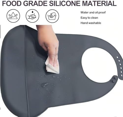 Silicone Adult Bib, Adjustable and Washable Bib - Image 5