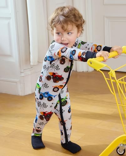 babee Reshinee Bamboo Viscose Baby Footie Pajama, Zipper Sleeper Boys Girls - Image 5