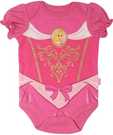 Disney Princess Ariel Cinderella Aurora Baby Girls Bodysuits and Headband - Image 4