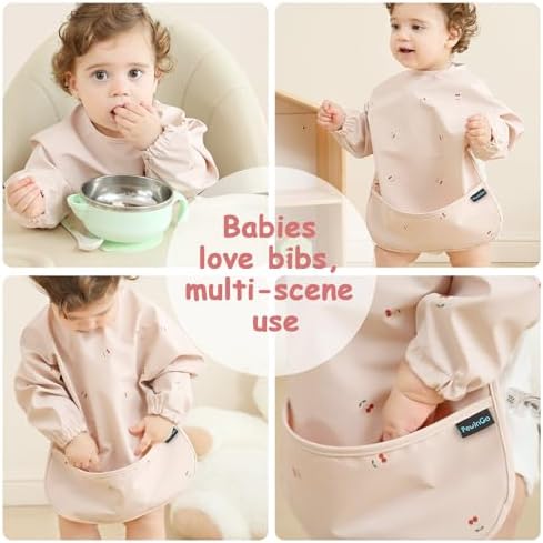 Weaning Bib with Long Sleeves & BLW, Soft and Skin-Friendly Material - Image 7