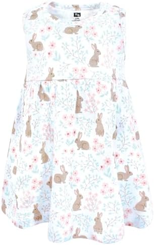 Hudson Baby Infant and Toddler Girls Cotton Dress and Cardigan Set - Image 4