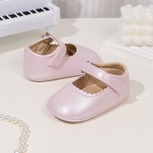 Meckior Infant Baby Girls Soft Sole Bowknot Princess Wedding Dress Mary Jane - Image 4