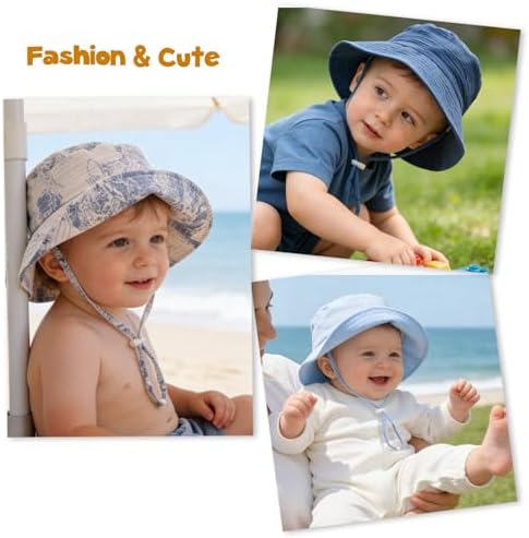 Baby Sun Hat Infant Toddler Summer Cotton Yarn Beach Bucket Hat - Image 7