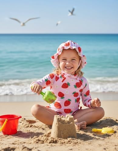 Renotemy Baby Swimsuit Girls One-Piece Swimwear Baby Beach Essentials 3M-3T - Image 2