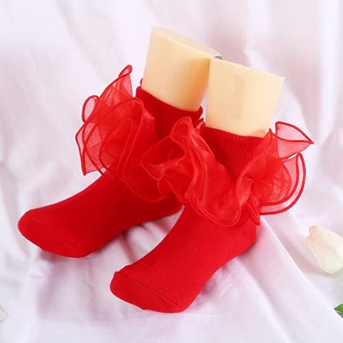 Newborn Baby-girls Socks and Bow Infant Toddler Ankle Socks - Image 3