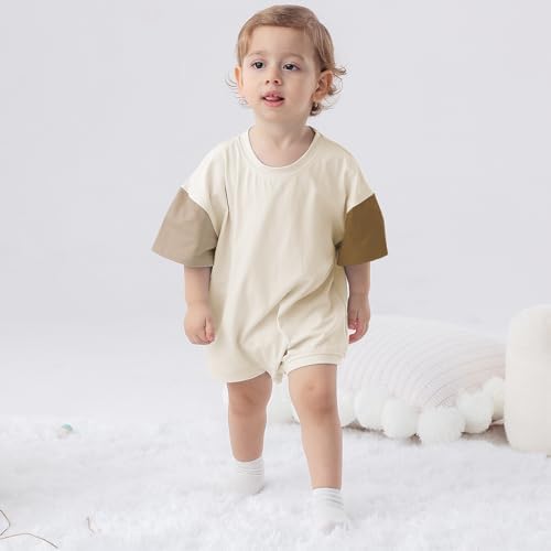 Bafeicao Baby Boy Girl Bubble Romper T Shirt Newborn Bodysuit | Color Block - Image 5
