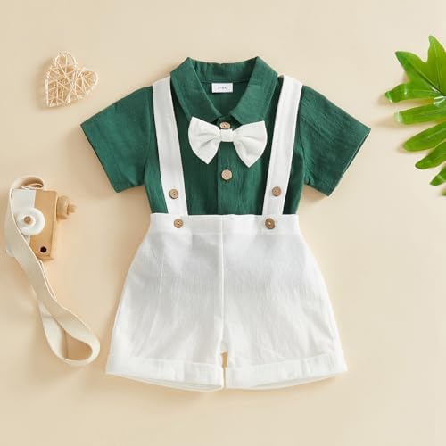 PUHHAPIEY Baby Boy Gentleman Wedding Outfit Dress Romper Suspender Pants | 0 3 - Image 3