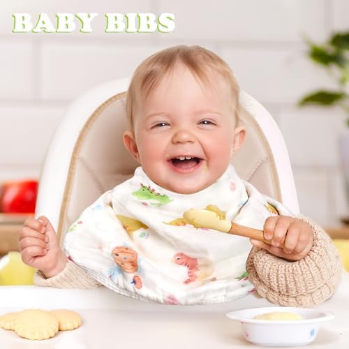 Baby Burp Cloths Muslin Washcloths 6 Pack Cotton Burp Rags - Image 6
