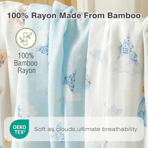 Muslin Baby Swaddle Blankets, Breathable 100% Rayon from Bamboo Receiving - Image 2