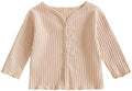 Kids Toddler Girls Lightweight V Neck Cardigan Sweater Long Sleeve Button Down by Dewadbow