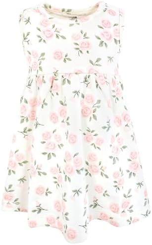 Hudson Baby Infant and Toddler Girls Cotton Dress and Cardigan Set - Image 4