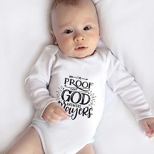 listery I'M Proof That God Answers Prayers Baby Bodysuit Baby Religious Infant - Image 3