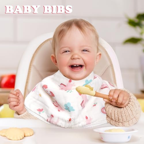 Baby Burp Cloths Muslin Washcloths 6 Pack Cotton Burp Rags - Image 6