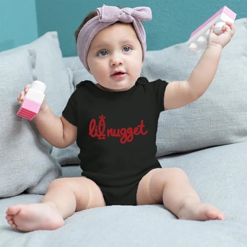 Little Nugget Bodysuit Baby Funny Lil Nugget Baby Bodysuit Chicken Bodysuits - Image 3