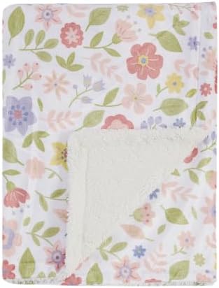 CREVENT Minky Floral Toddler Blanket by CREVENT