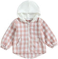 Douhoow Toddler Baby Plaid Jacket Baby Boy GIrl Flannel Hoodies Zip Up Hooded by DouhoowBabyKidsClothes