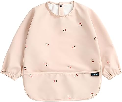 Weaning Bib with Long Sleeves & BLW, Soft and Skin-Friendly Material by PewinGoMakeLifeEasierandKeepMoreSweetMemory