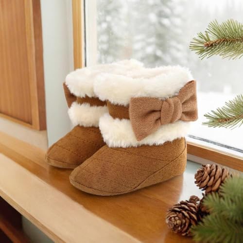 Ohwawadi Infant Baby Boots Boys Girls Cozy Fleece Slippers Snow Boots Winter - Image 6