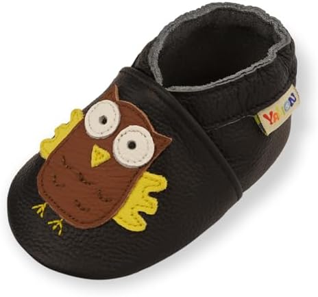 YALION Baby Soft Leather Shoes Suede Sole Infant Toddler First Walking Sports by YALION