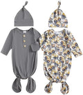2-Pack Baby Sleeper knotted Gown Boy Girl Nightgown by Merqwadd
