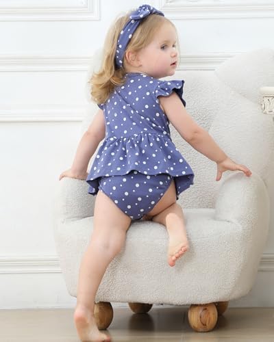 Baby Girls Romper Summer Ruffled Sleeve Bodysuit Dresses Infant Girl Clothes - Image 6