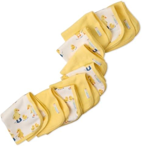 Butterblu River 10-Pack Baby Washcloths 100% Organic Cotton Absorbent by Butterblu