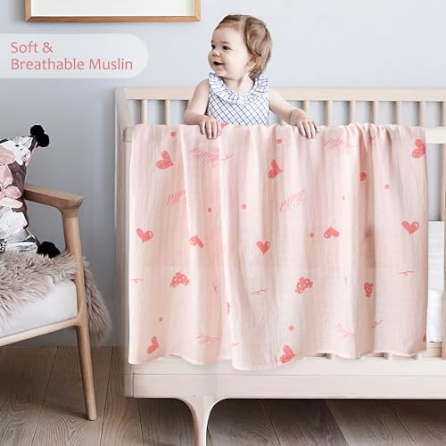 Baby Swaddle Blankets, Bamboo Muslin Receiving Blanket | 1-Pack, Lightweight & - Image 2