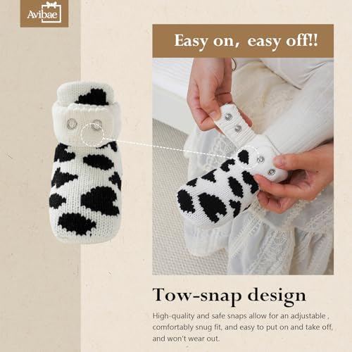 Avibae Baby Booties, Warm Infant Girl Boy Socks Bootie, Newborn Knit Shoes - Image 4