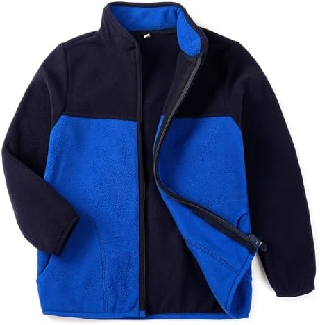 Toddler Boys Girls Fleece Jacket Lightweight Fall Spring 2-12 Years by EIGIOO