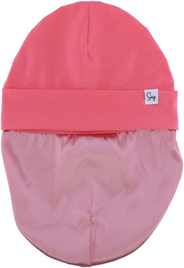 Jersey Beanie Hat for Newborn Baby Boys Girls Silky Satin Lined Hats Bonnet - Image 4