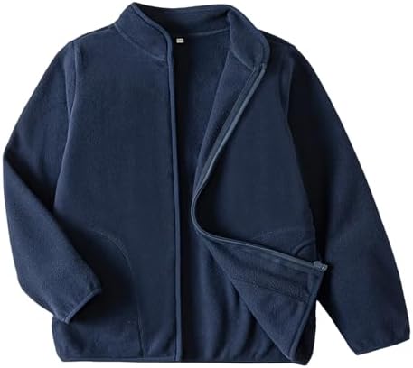 Toddler Boys Girls Fleece Jacket Lightweight Fall Spring 2-12 Years by EIGIOO