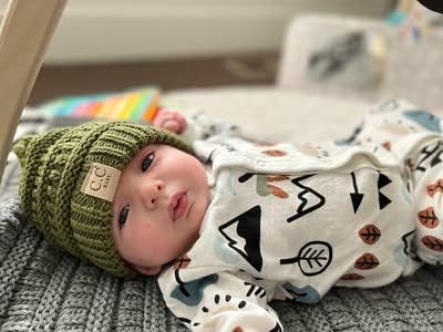 Funky Junque Baby Winter Hat – Cute Newborn Hats, Cozy Warm Infant Beanie, Soft Knit Stocking Stuffer for Babies 0–12 Months